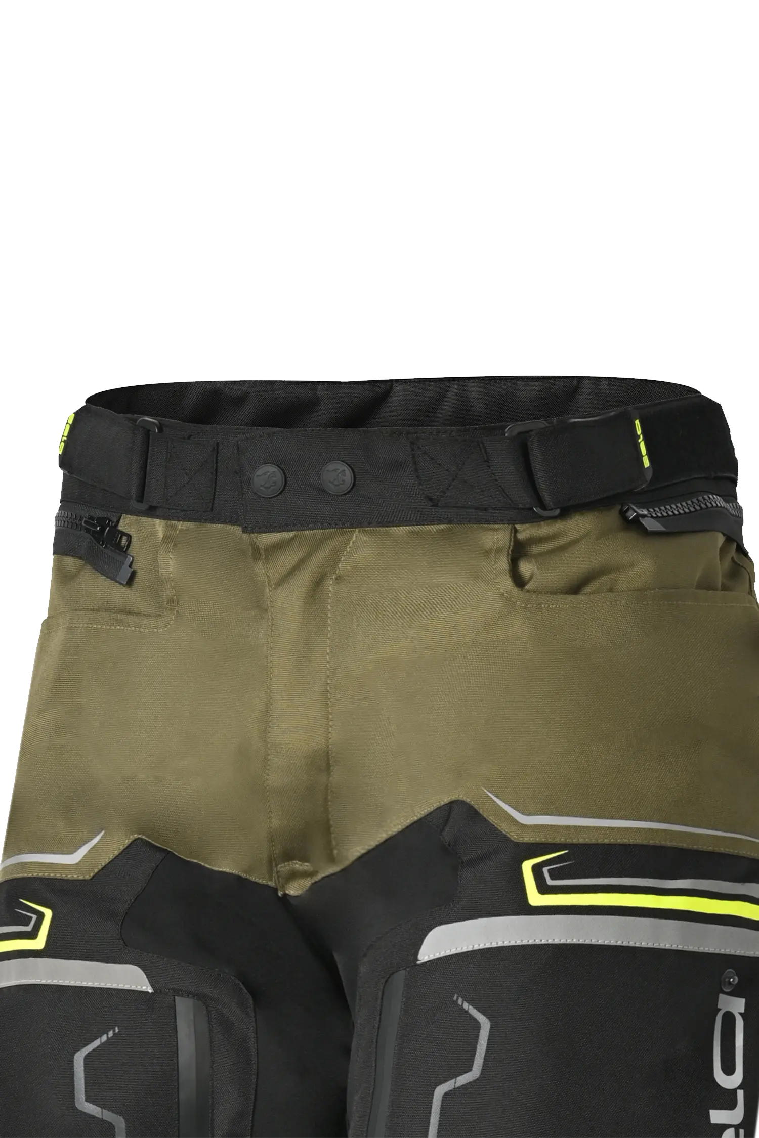 Bela Watson Pantaloni da moto touring Nero/Marrone/Giallo Fluor 