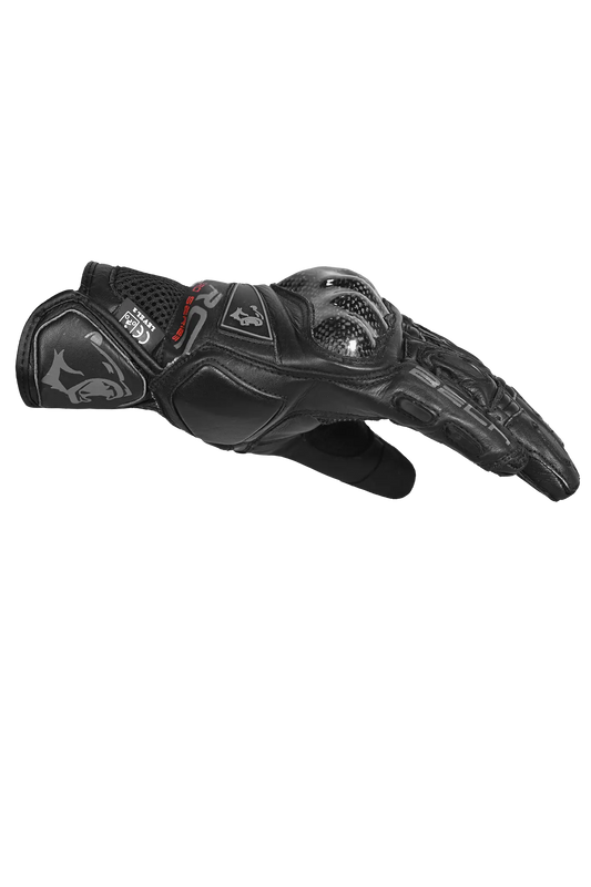 Bela Rocket Short Nero Guanto moto da corsa 