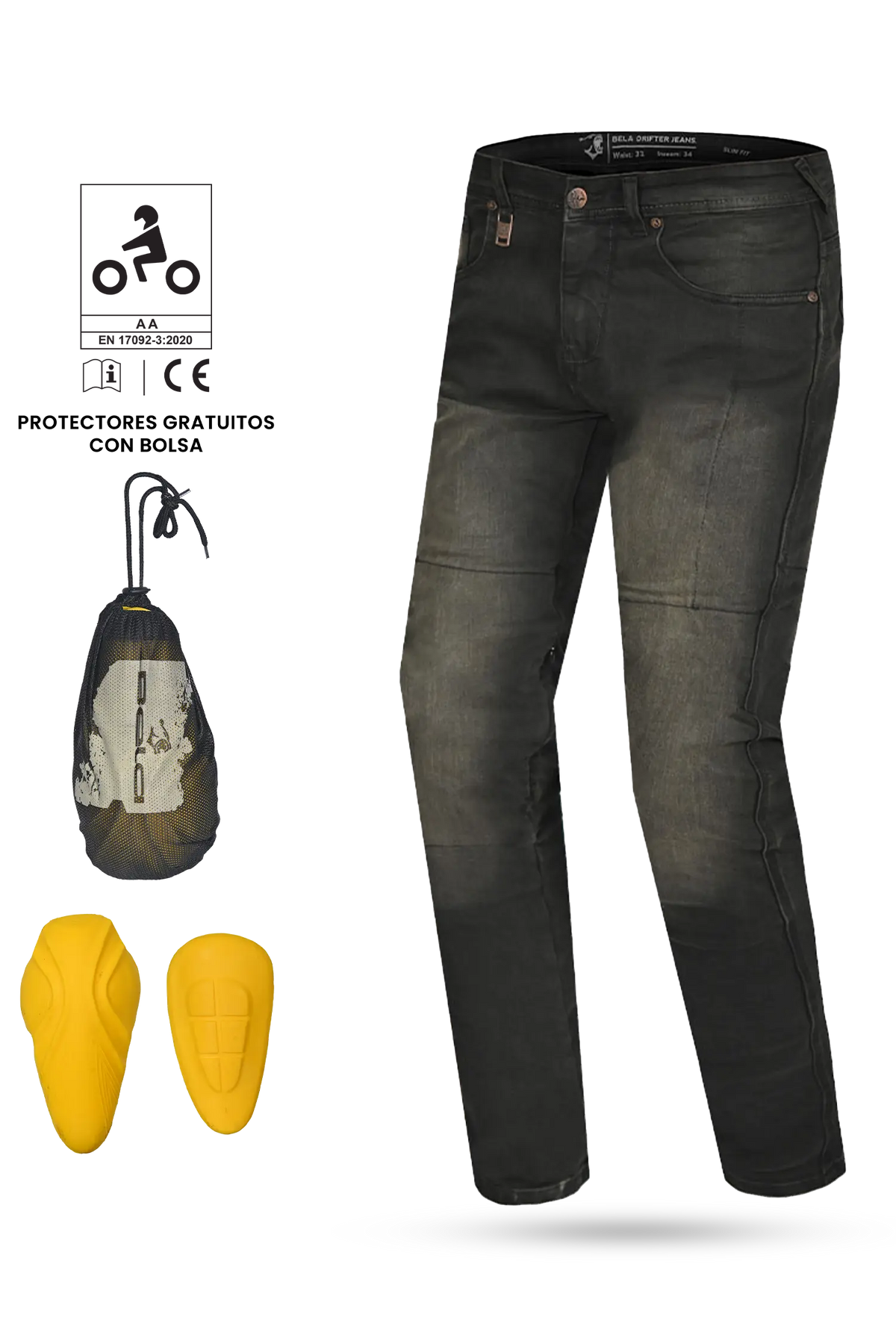 Bela - Pantalon Drifter Khaki Azul 34L 