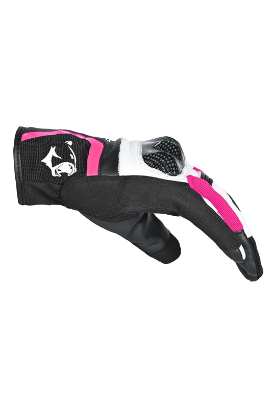 Bela Air Flow Donna Guanti moto estivi Nero Rosa 