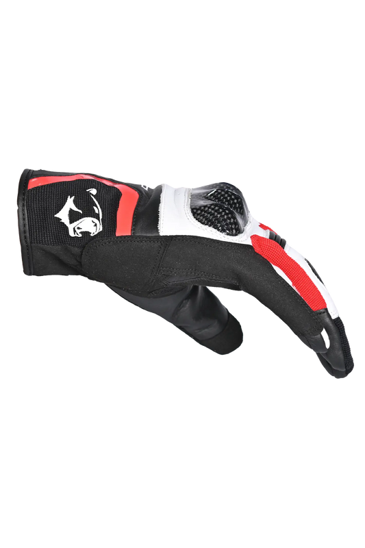 Bela Air Flow Guanti Moto Estivi Nero / Blanco/rosso 