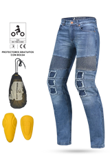 Bela PISTON Jeans Moto per Uomo blu 