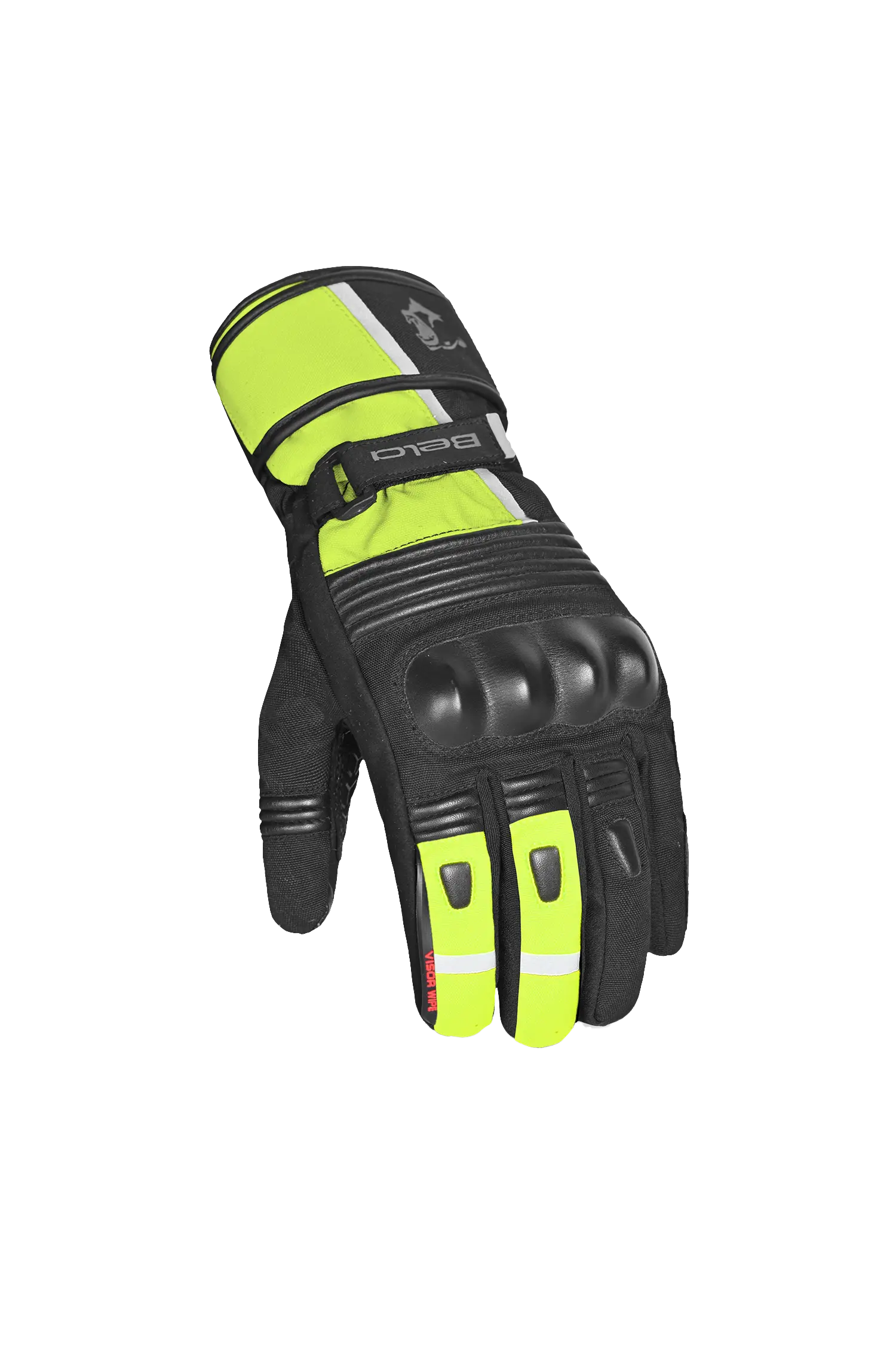 Bela Ice Winter WP Guanti Moto Nero/Giallo Fluor 