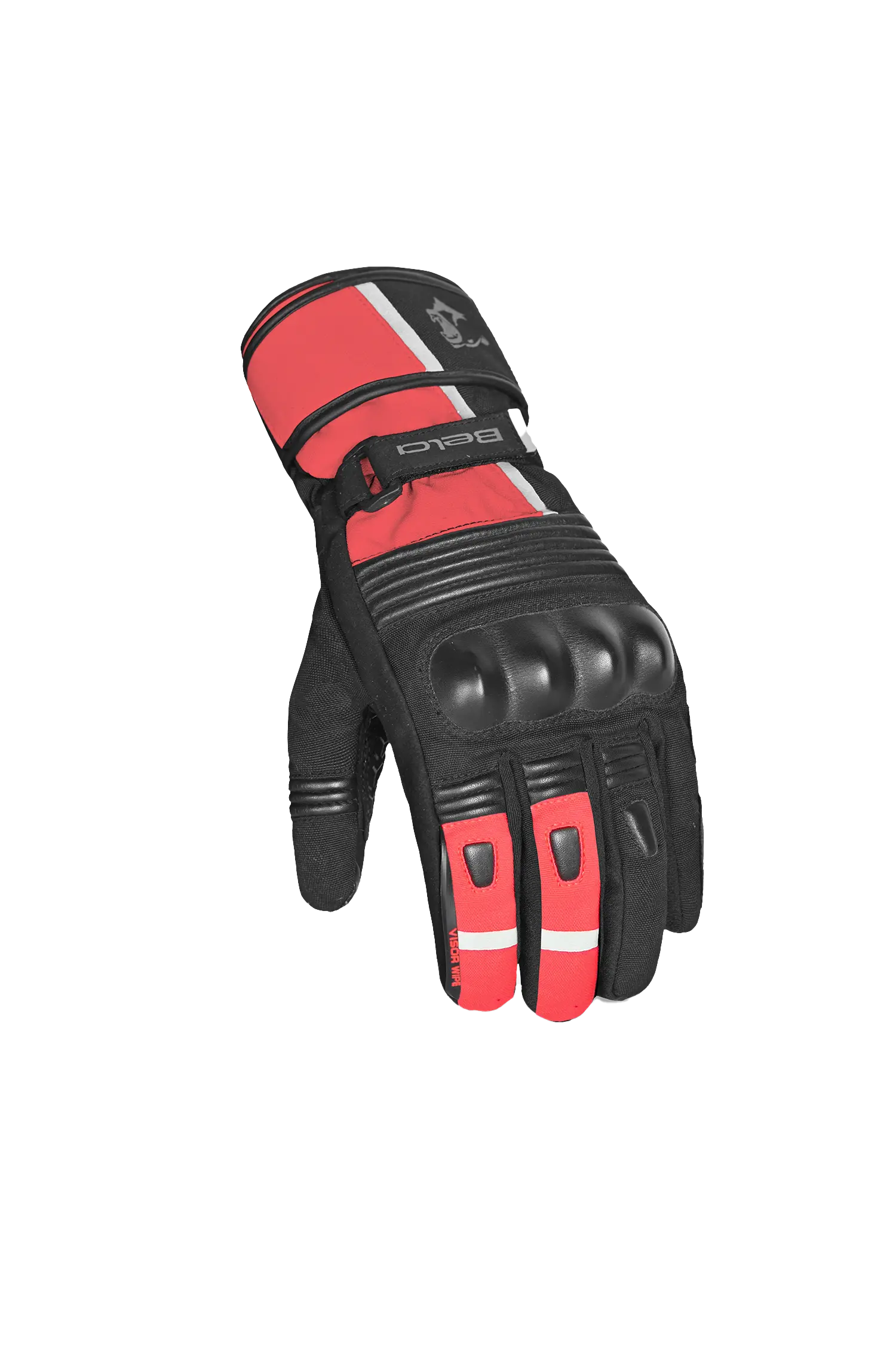 Bela Ice Winter WP Guanti Moto Nero/Rosso 