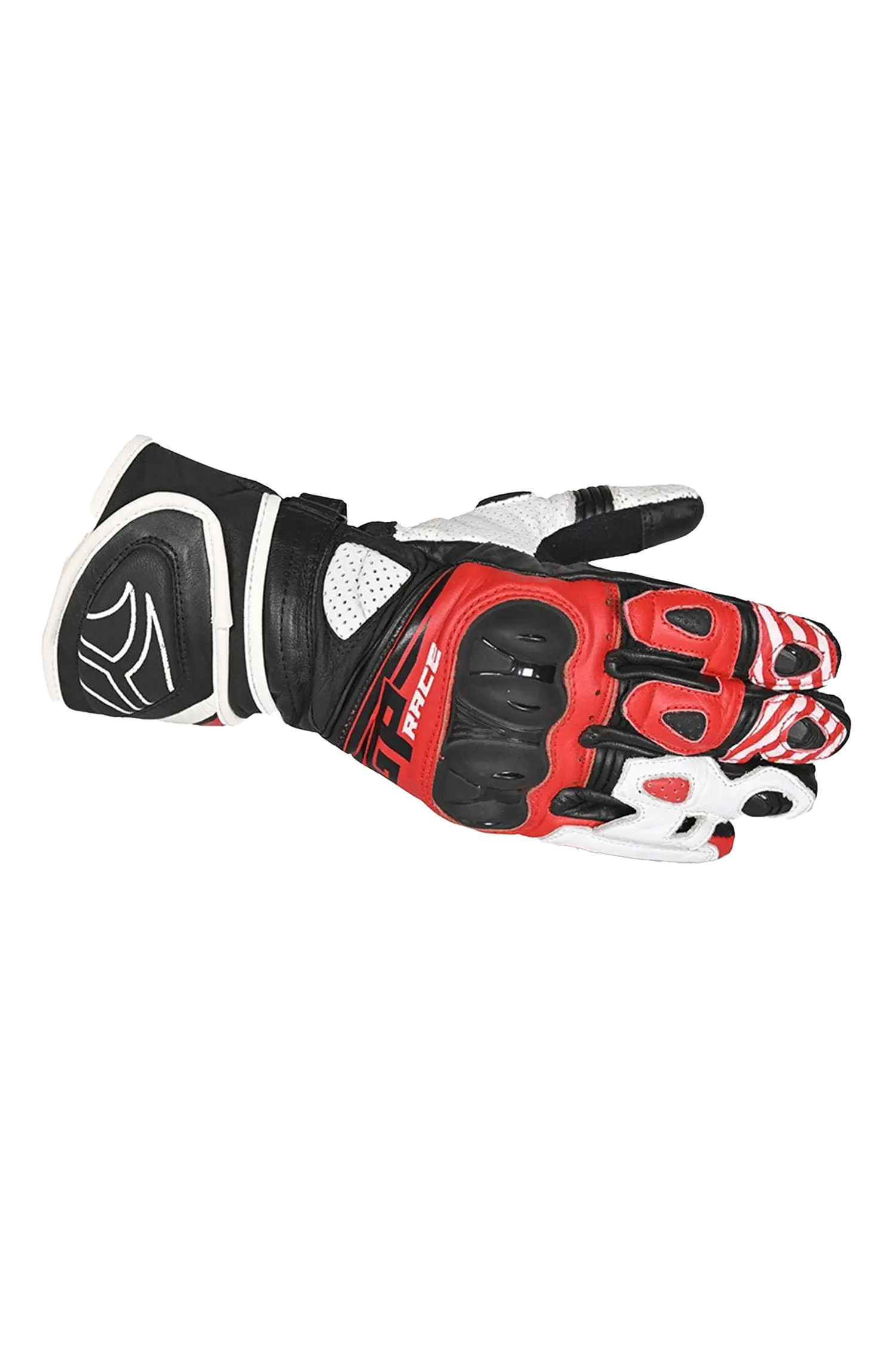 R-tech GP Racing  Guanti da corsa da uomo NERO/ROSSO 