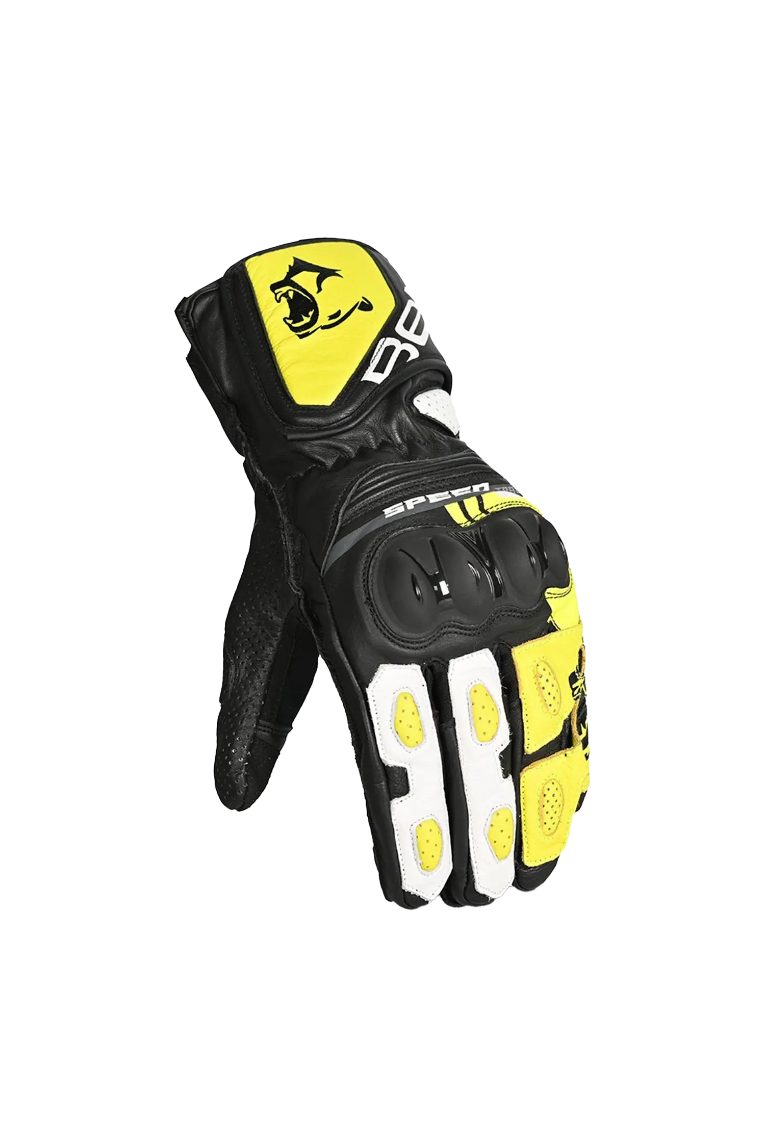 Bela Lemox Guanti per corsa nero/bianco/giallo 