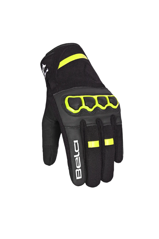 Bela Tracker Guanti invernali da Moto Uomo Nero/Giallo Fluor 