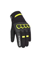 Bela Tracker Guanti invernali da Moto Uomo Nero/Giallo Fluor 