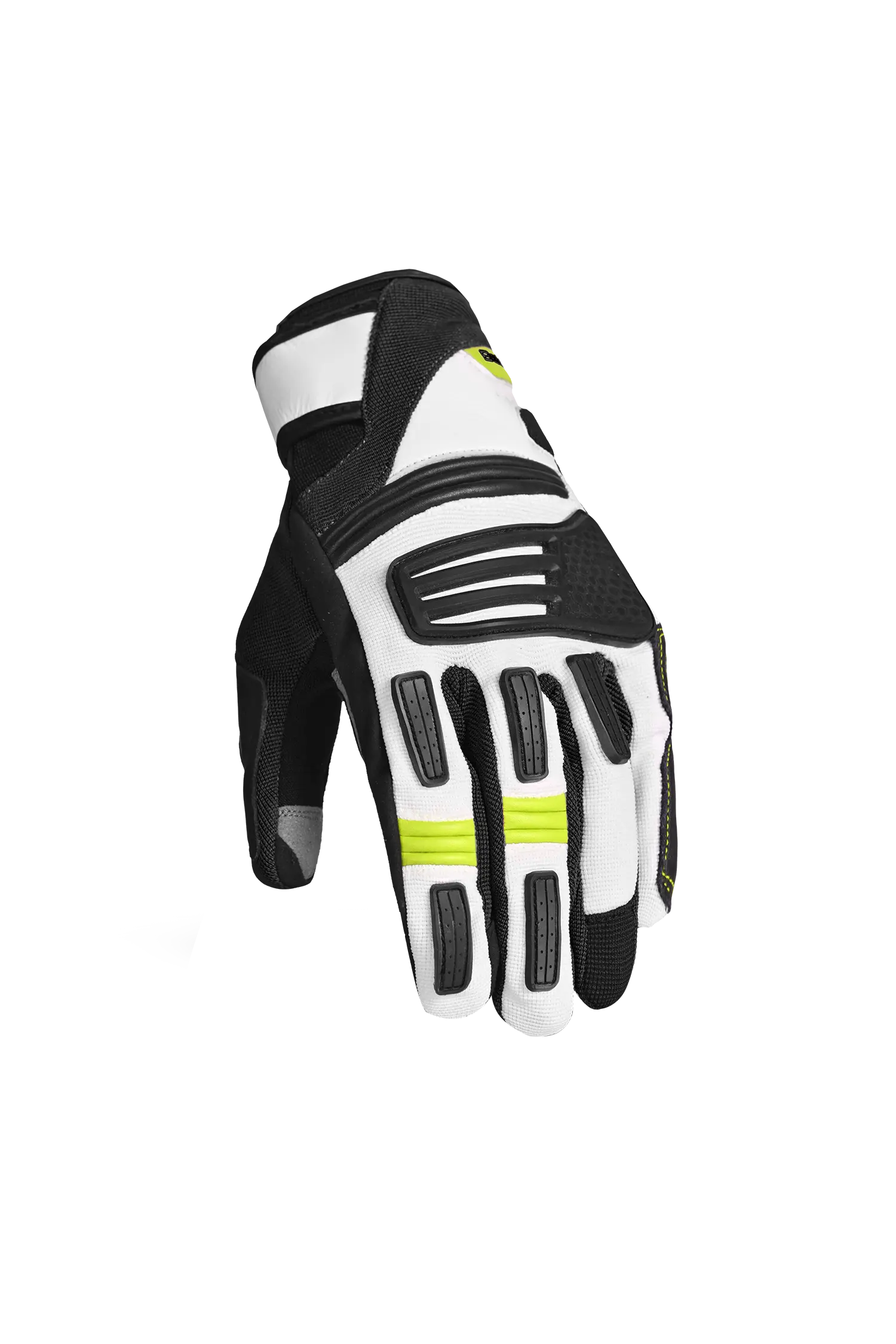 Bela Arizon Guanti Estivi Nero / Bianco / Giallo Fluo 