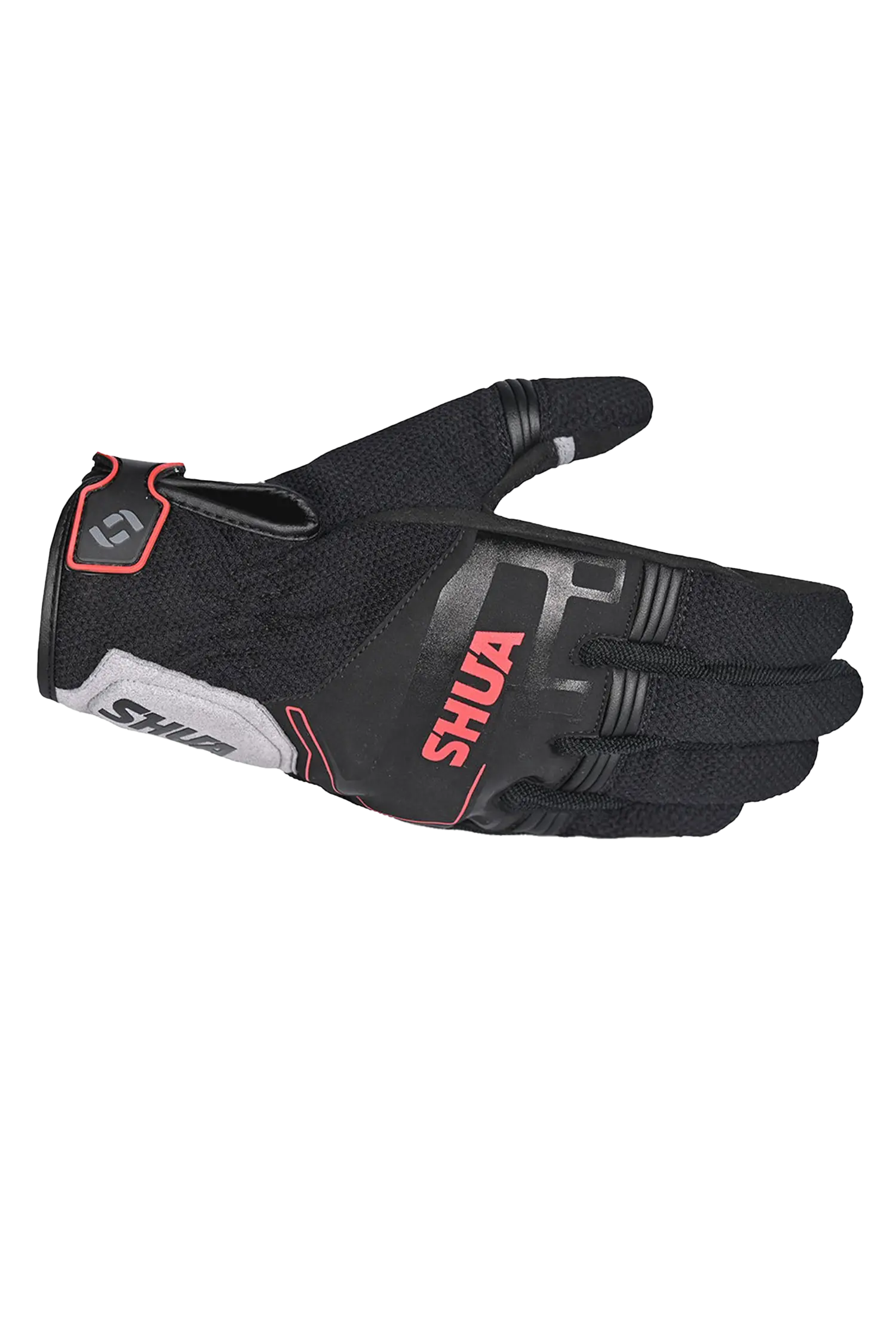 Shua - Sea Breeze Guantes Nero/Grigio/Rosso 