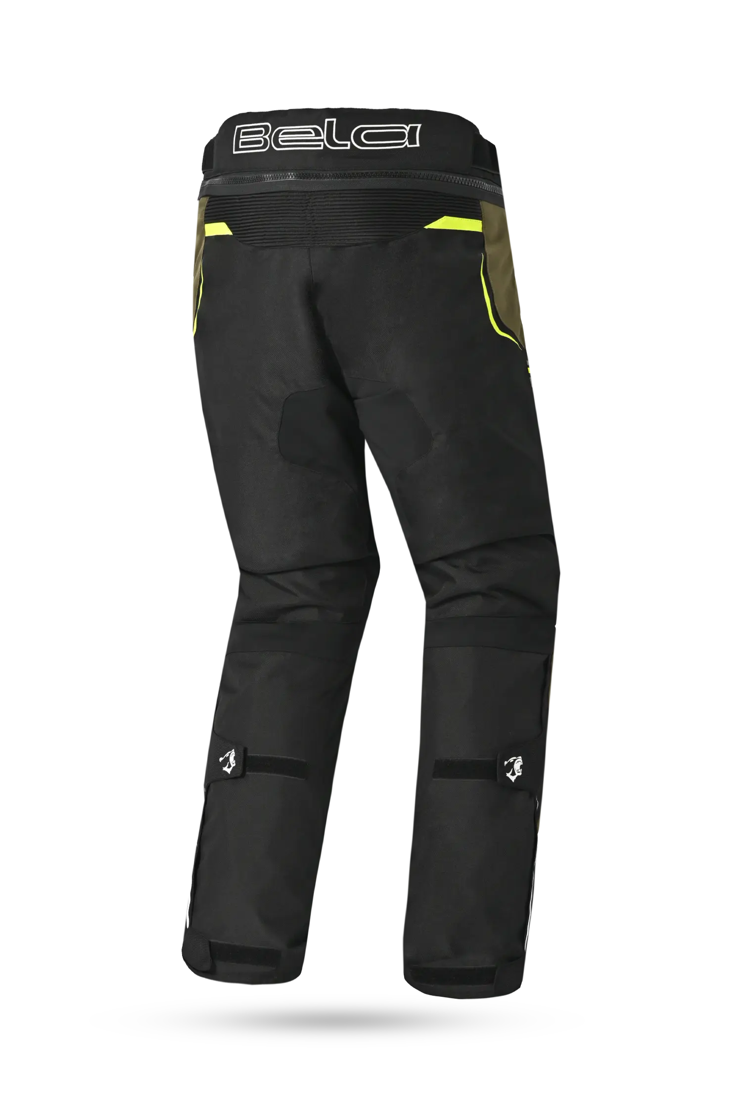Bela Watson Pantaloni da moto touring Nero/Marrone/Giallo Fluor 