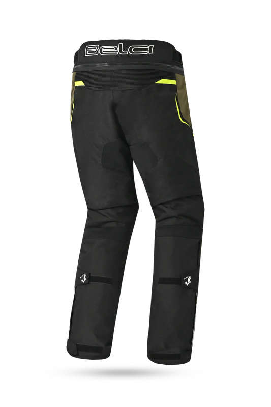 Bela Watson Pantaloni da moto touring Nero/Marrone/Giallo Fluor 