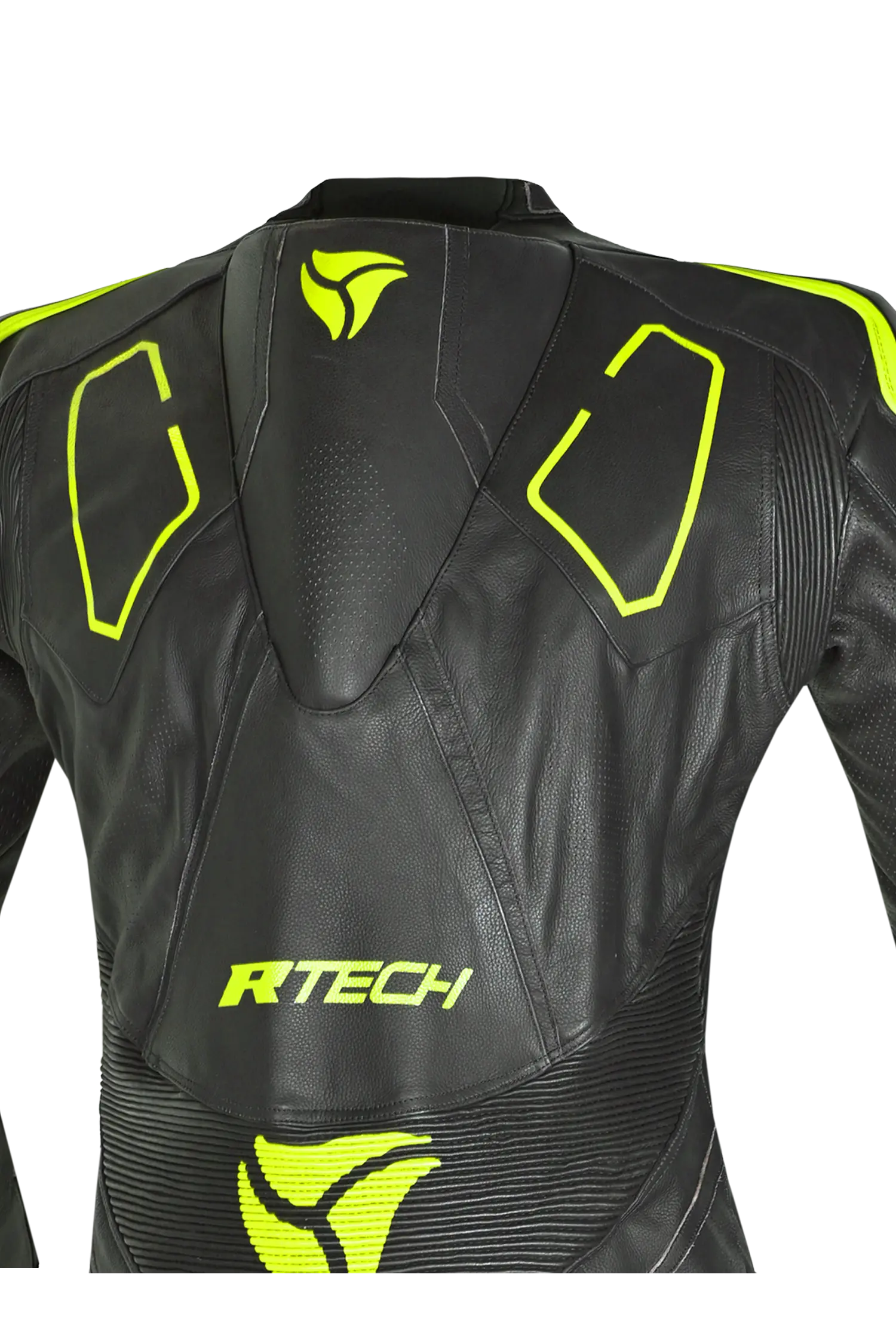 R-Tech rising star Kangaroo Mix Tuta Moto Pelle Racing Intera Nero/Giallo 
