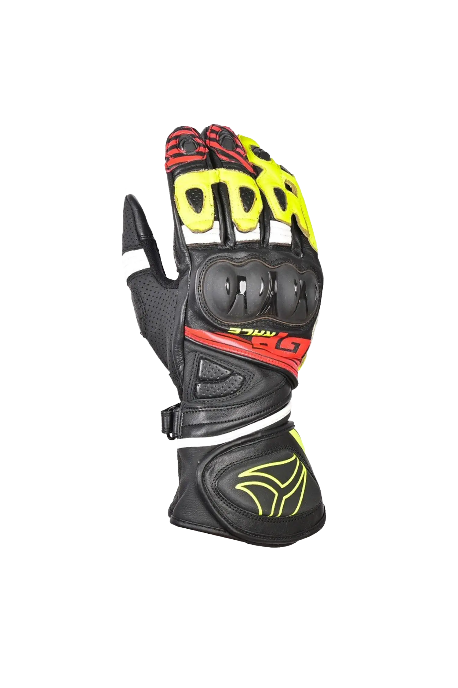 R-tech GP Racing  Guanti da corsa da uomo NERO/GIALLO 