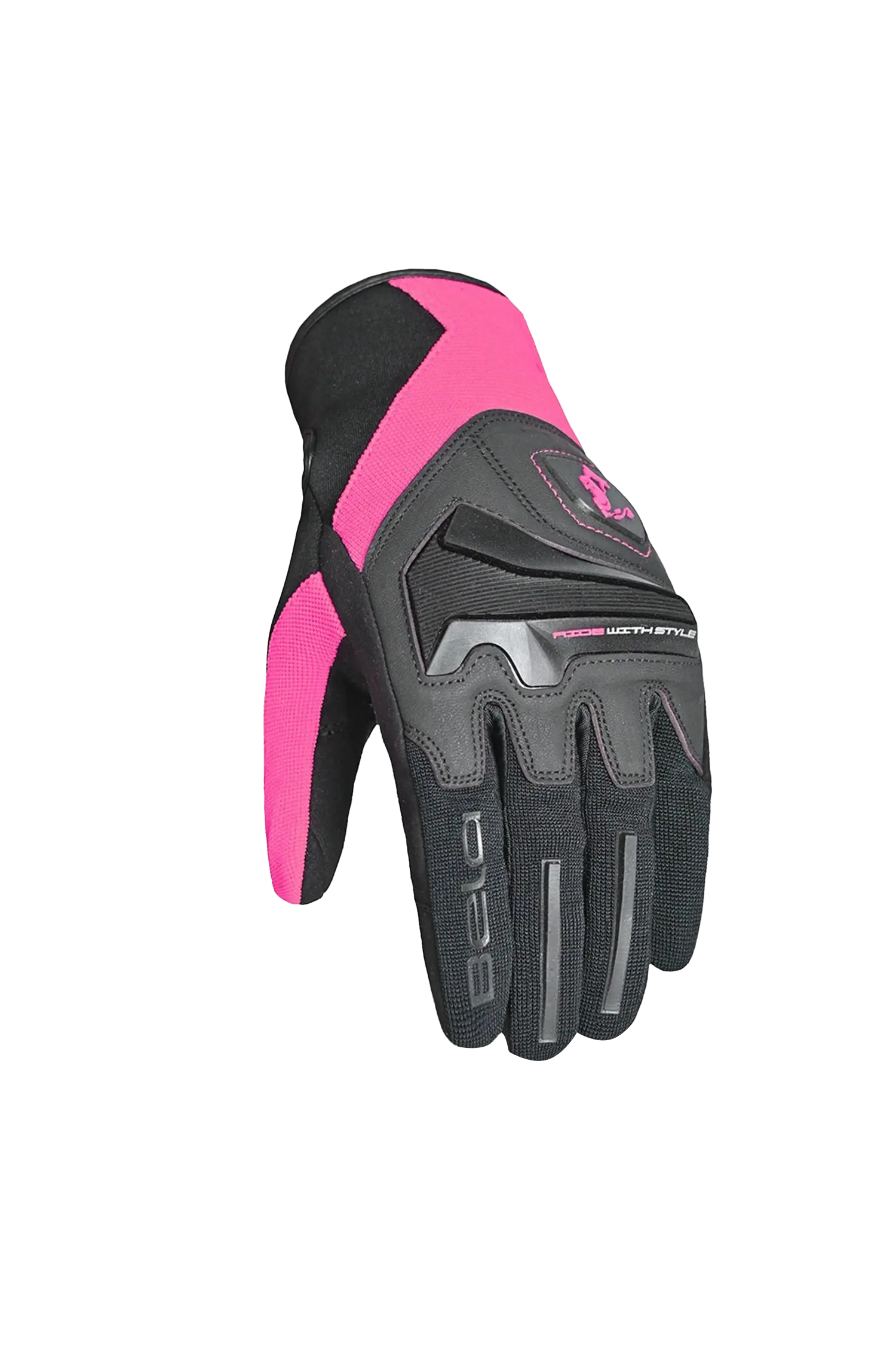 Bela - Guanto In Tessuto Star Lady Nero/rosa 