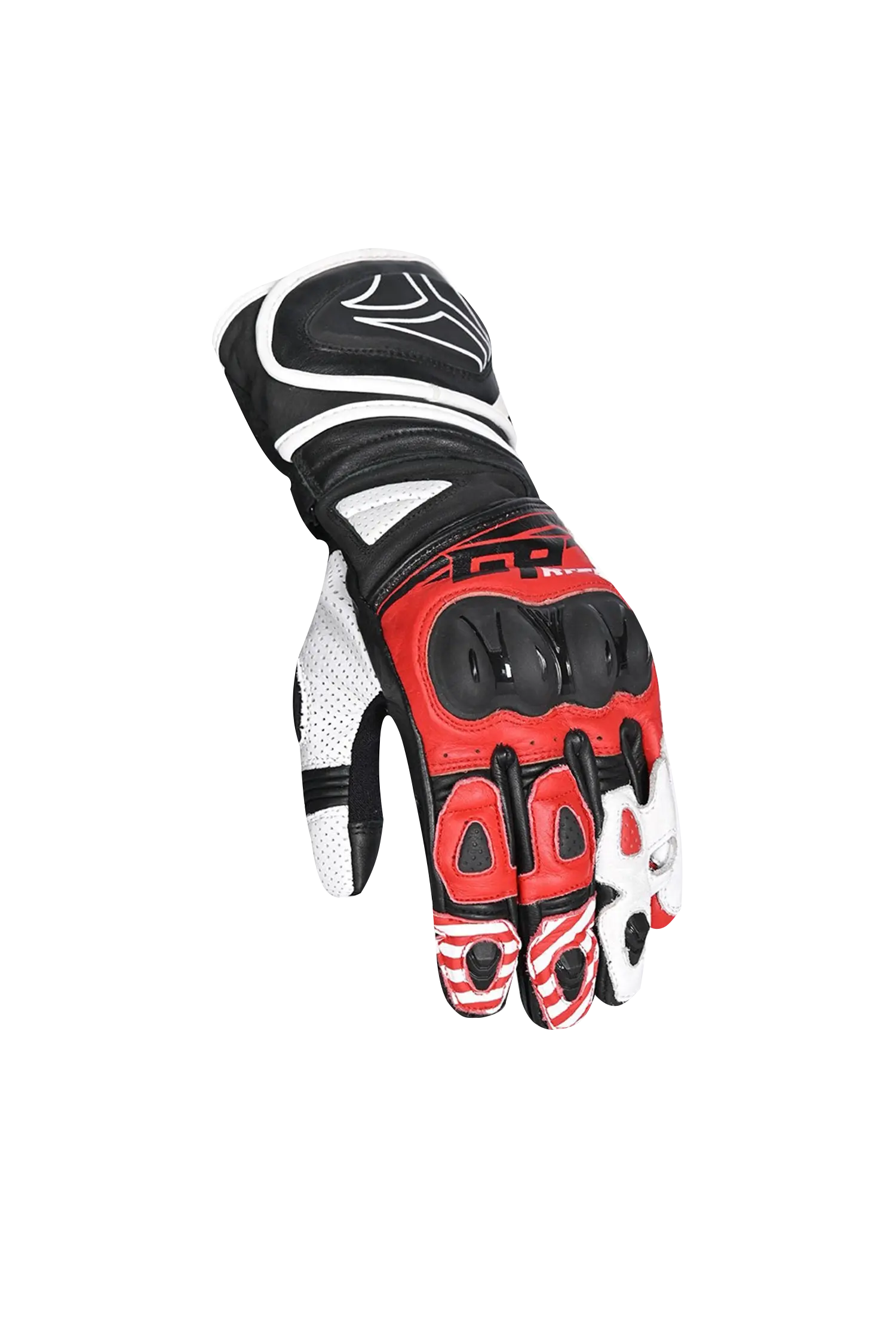 R-tech GP Racing  Guanti da corsa da uomo NERO/ROSSO 