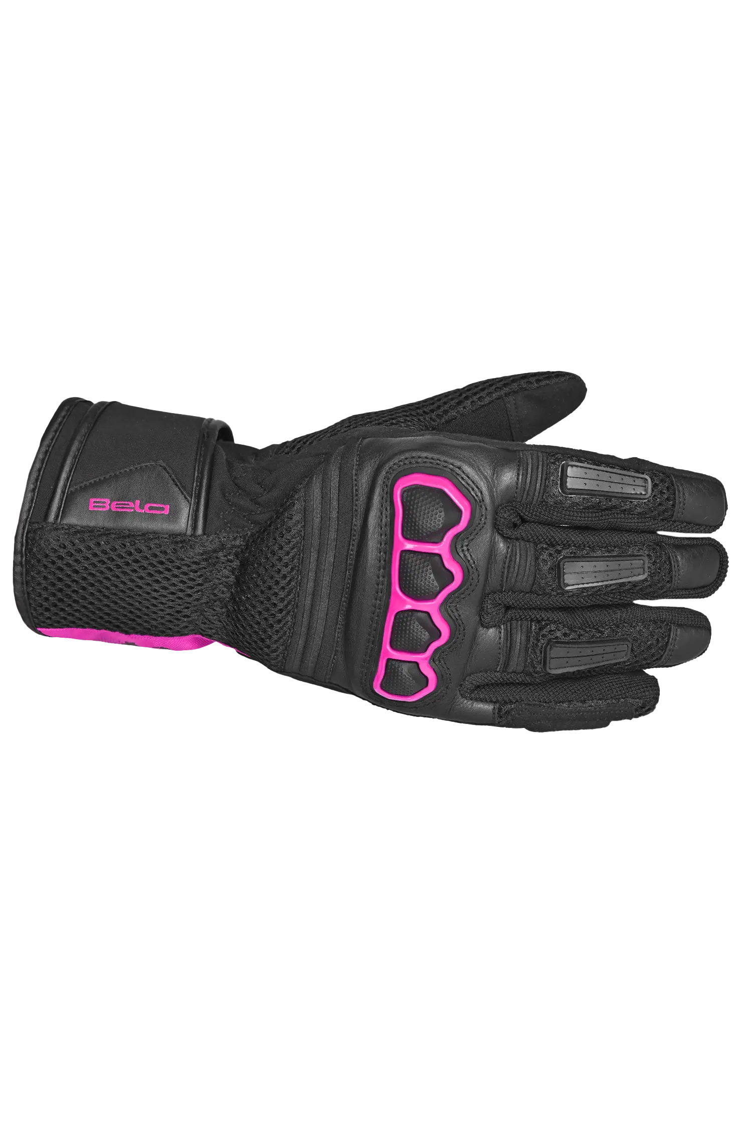 Bela Twix Donna Guanti Moto Nero Rosa 