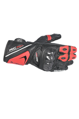 Bela Rocket Long Rosso/Nero Guanto moto da corsa 