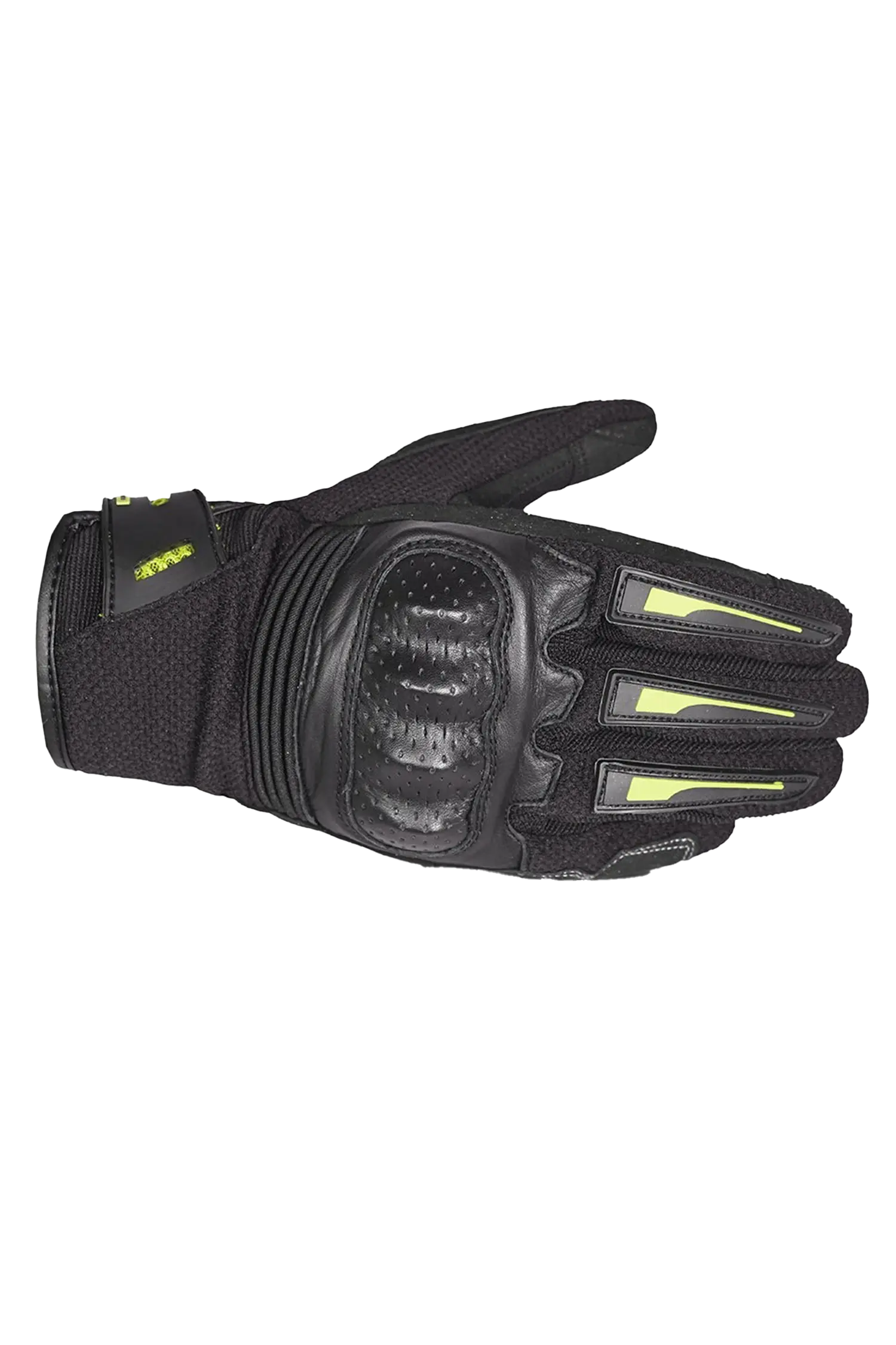 Bela Drift Donna Guanti Moto Tessuto Nero Giallo 