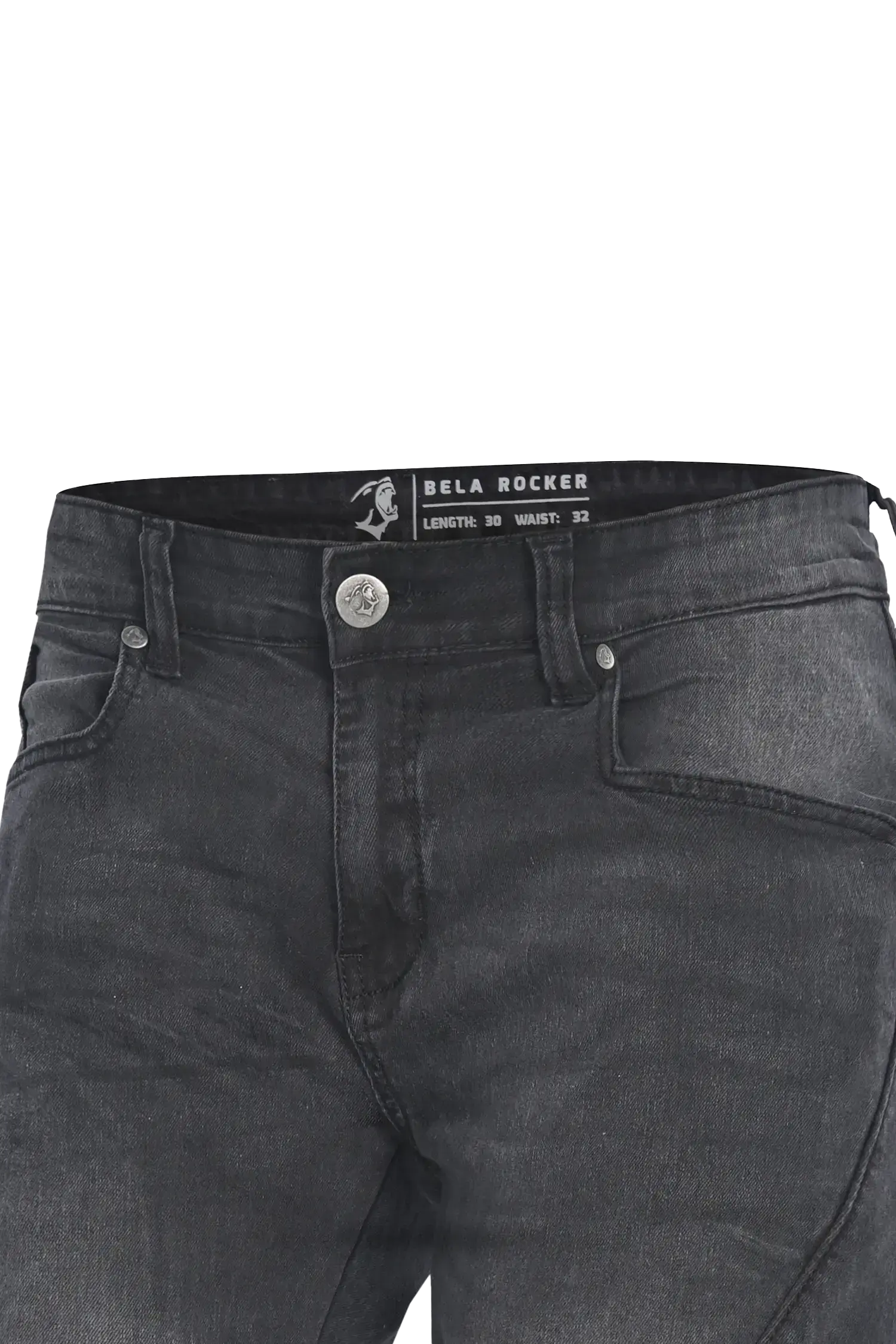 BELA Pantalon Rocker 30L Inseam Denim Jeans CE Nero 