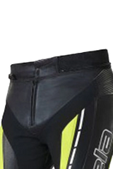 Bela Rocket Nero Giallo UOMO Pantalone (Pelle Di Canguro Mix) 