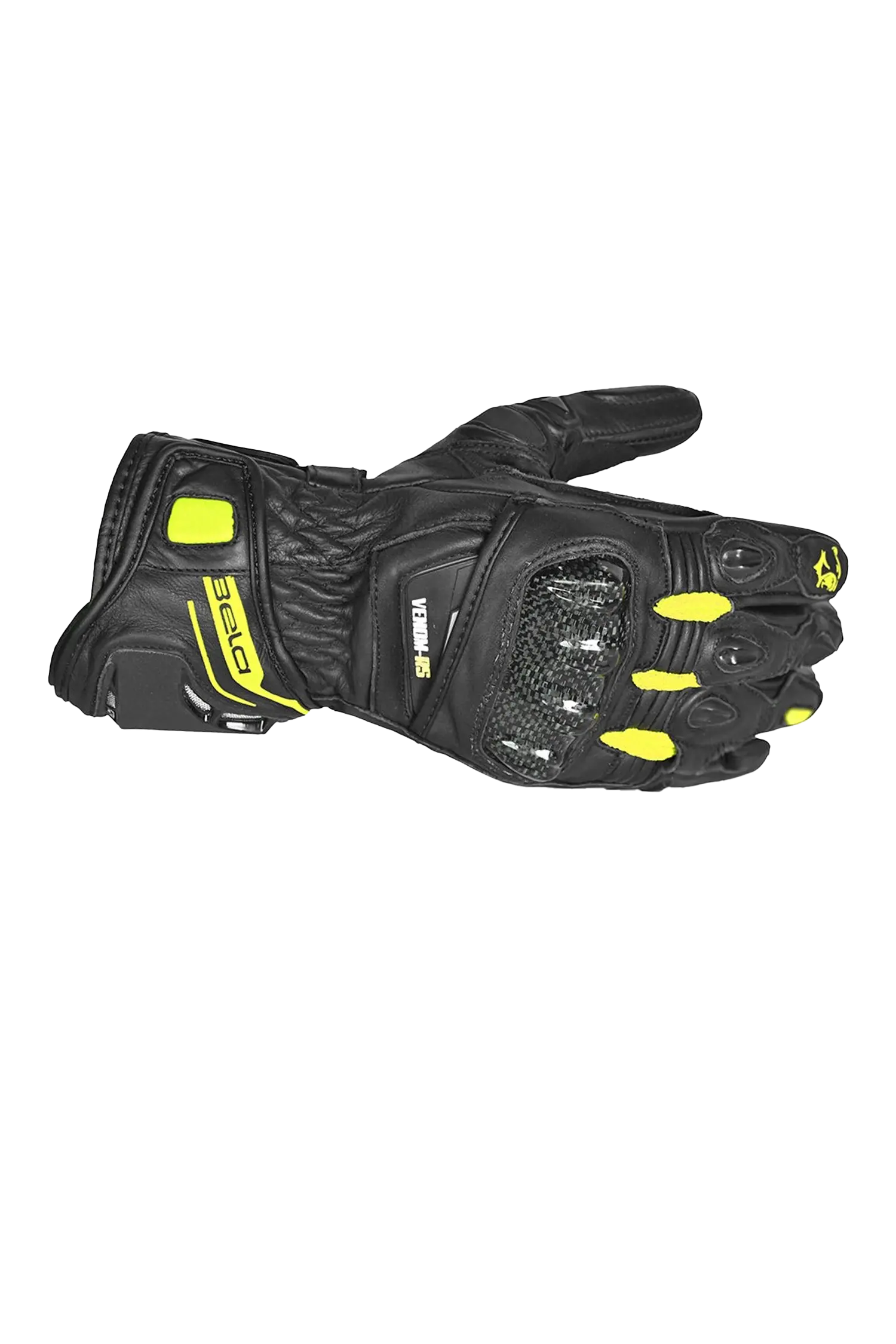 BELA Venom RS Guanti da corsa da Donna- Neri / Giallo Fluorescente 