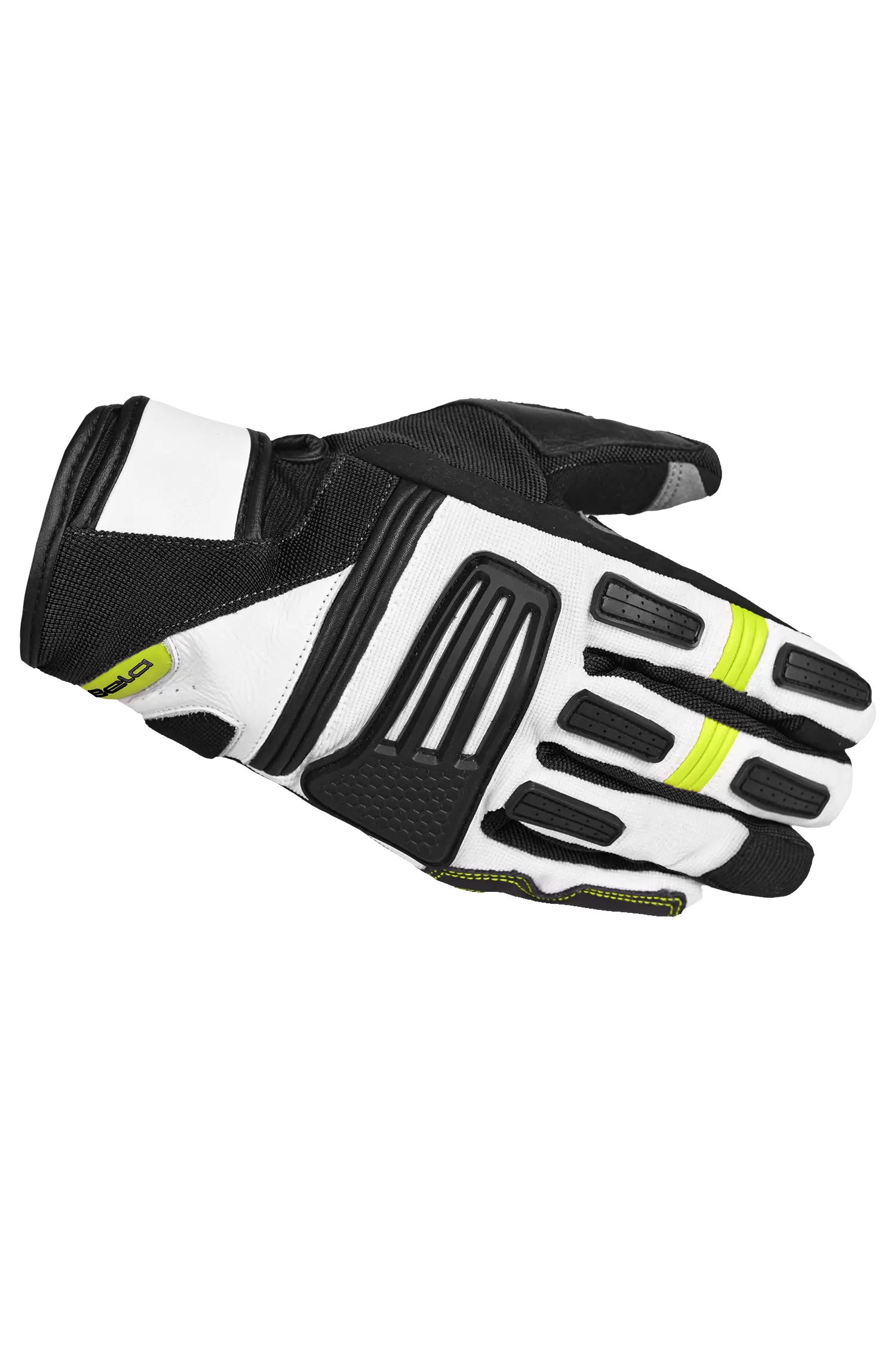 Bela Arizon Guanti Estivi Nero / Bianco / Giallo Fluo 