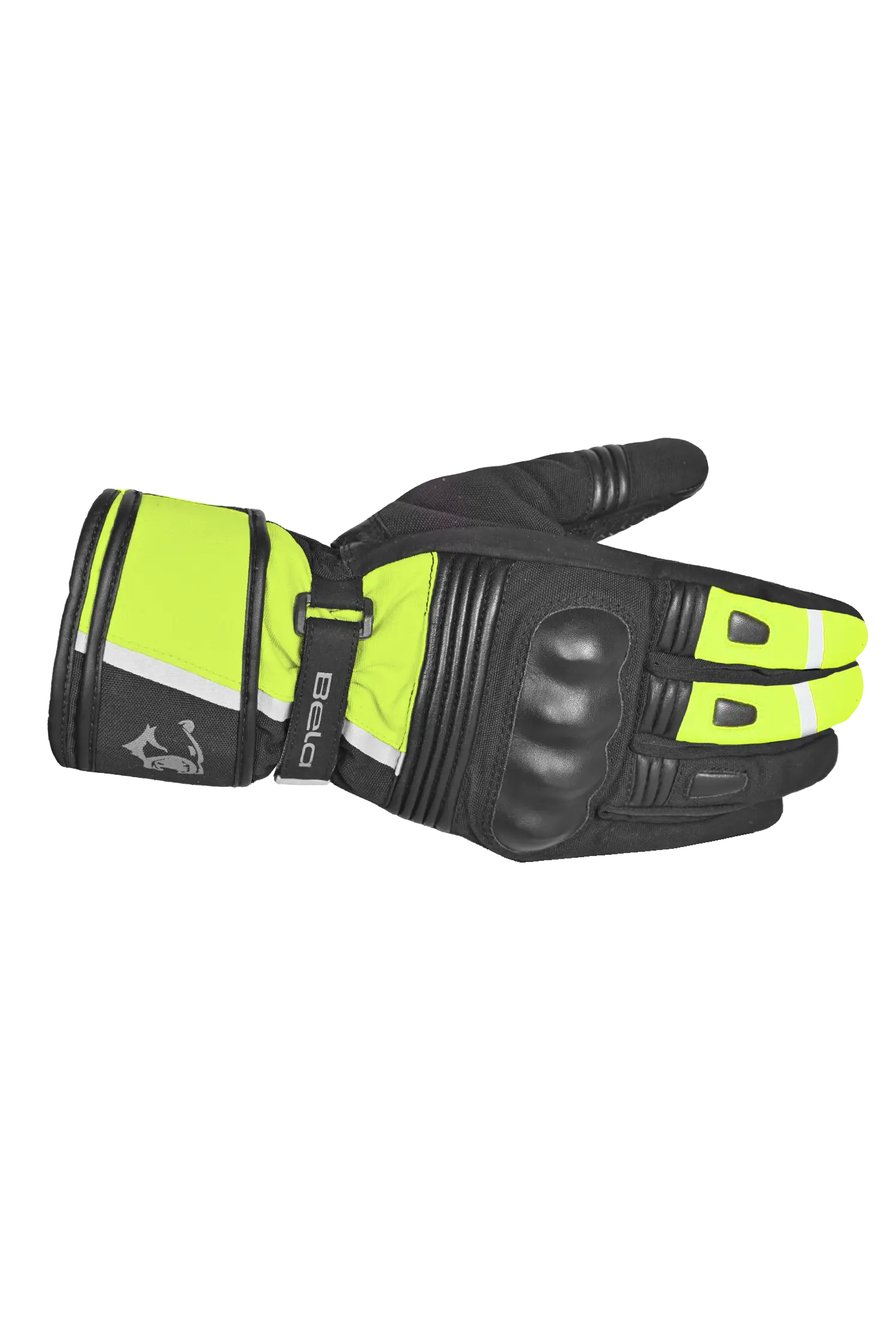 Bela Ice Winter WP Guanti donna Moto Nero Giallo Fluor 
