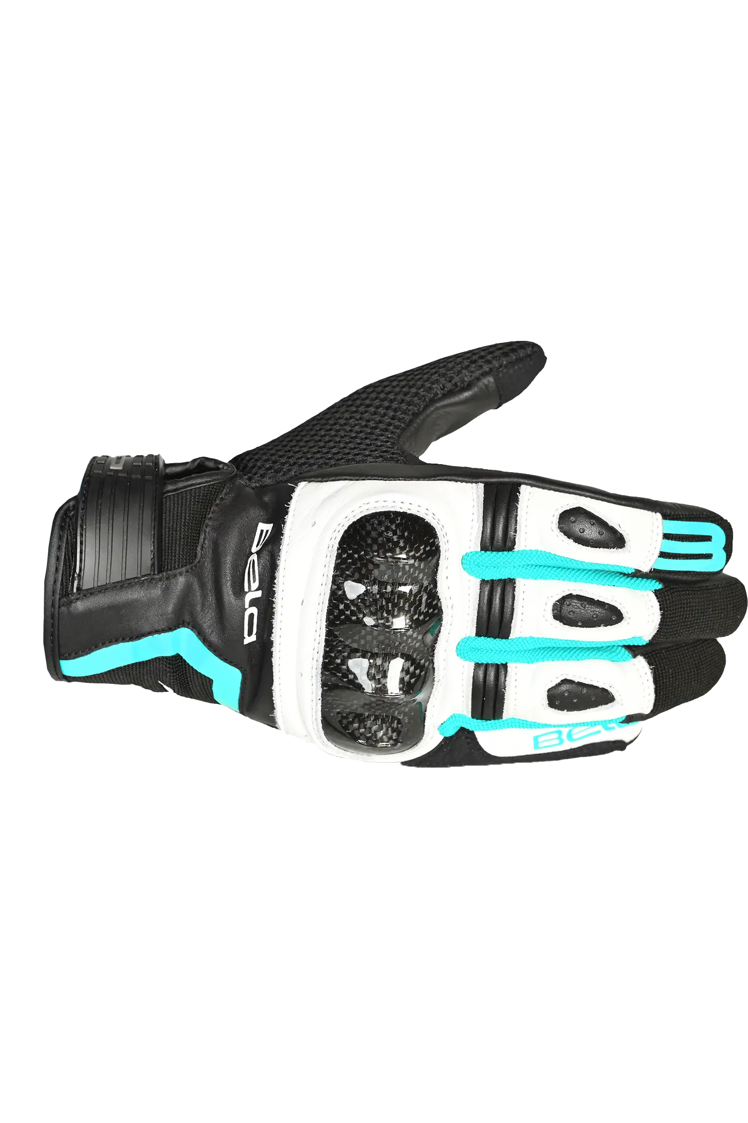 Bela Air Flow Donna Guanti moto estivi Nero / Terquise 