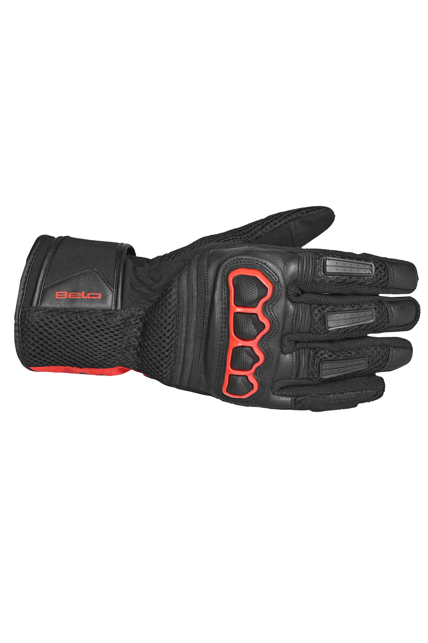 Bela Twix Men Guanti Moto Nero Rosso 