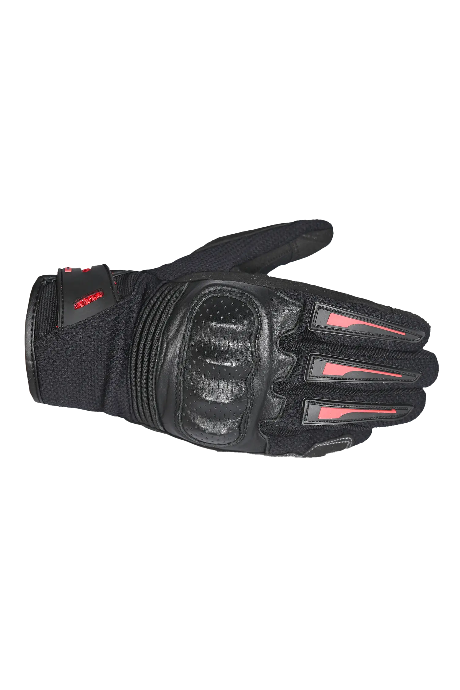 Bela Drift Donna Guanti Moto In Tessuto Nero Rosso 