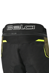 Bela Watson Pantaloni da moto touring Nero/Marrone/Giallo Fluor 