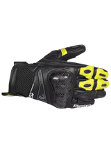 Bela Rocket Short Bianco Flu/Nero Guanto moto da corsa 