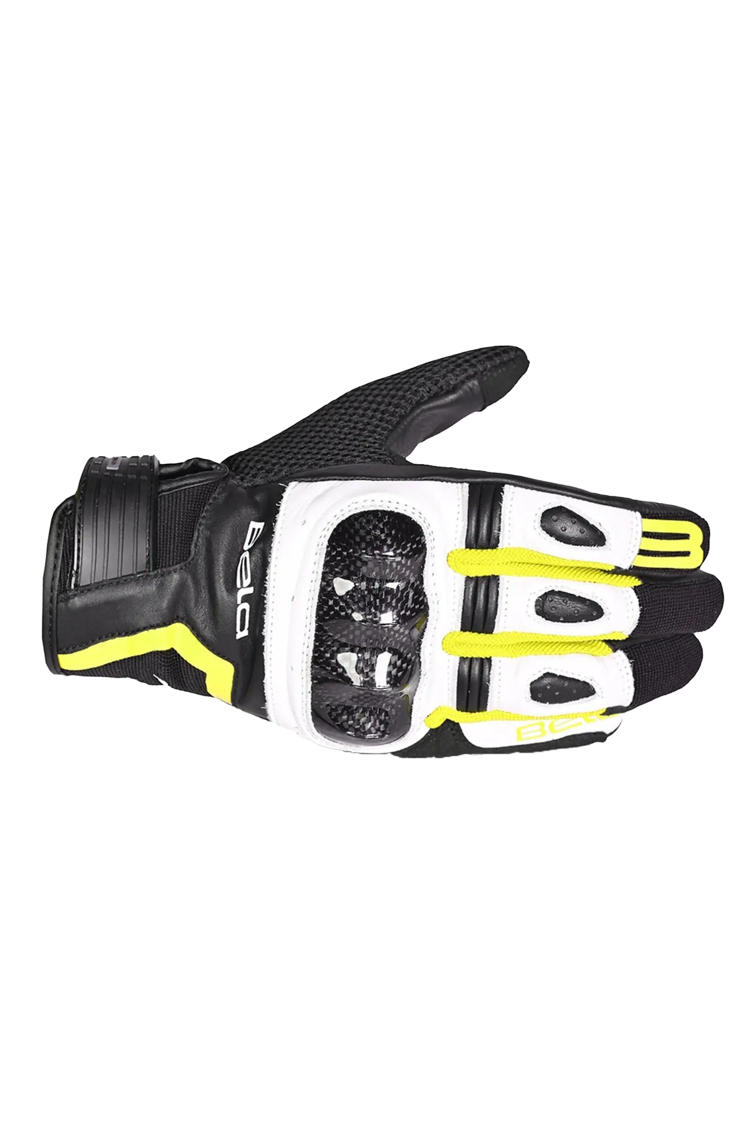 Bela - Guantes Piel Air Flow Lady Nero/blanco/amarillo 
