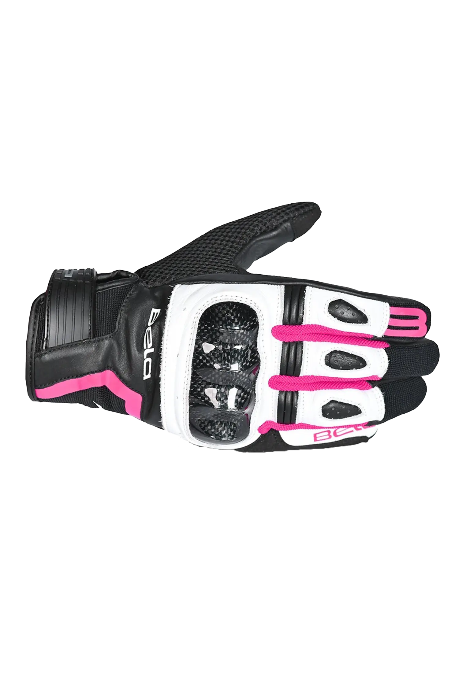 Bela Air Flow Donna Guanti moto estivi Nero Rosa 