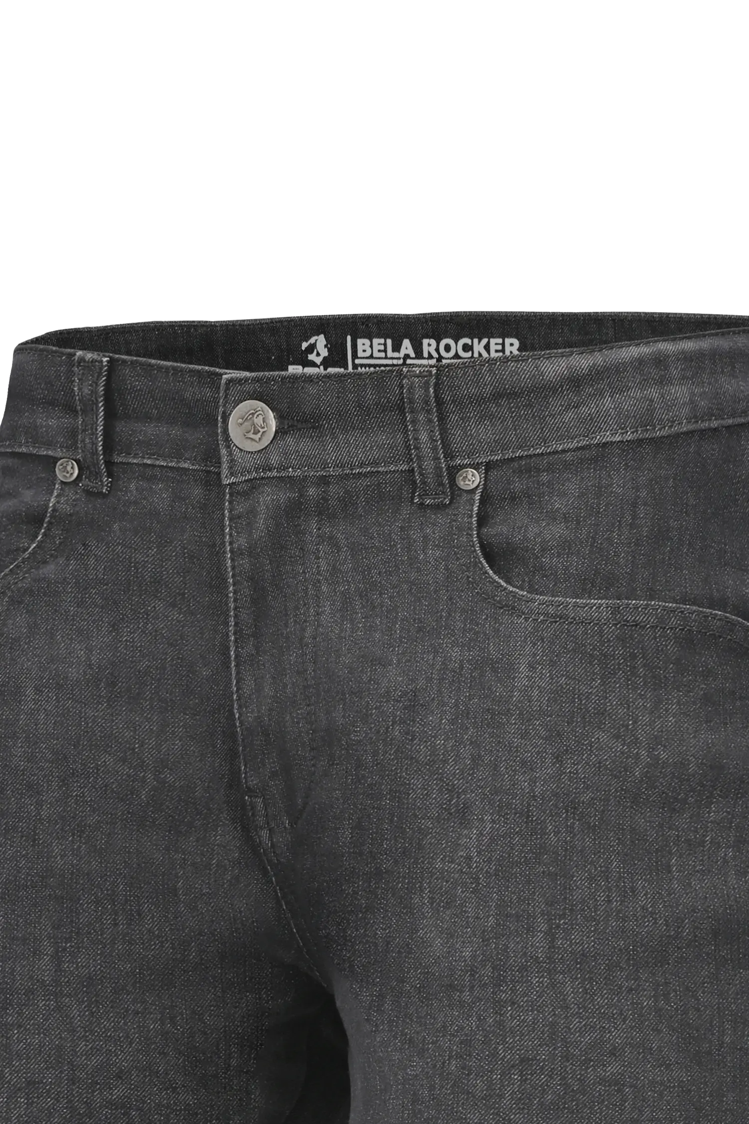 BELA Pantalon Rocker 30L Inseam Denim Jeans CE Vaquero Gris 