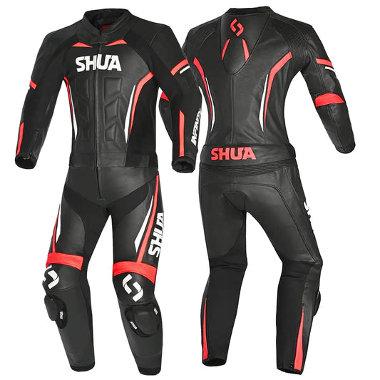 Shua Infinity Tuta Moto 2 pezzi Nero/Rosso 