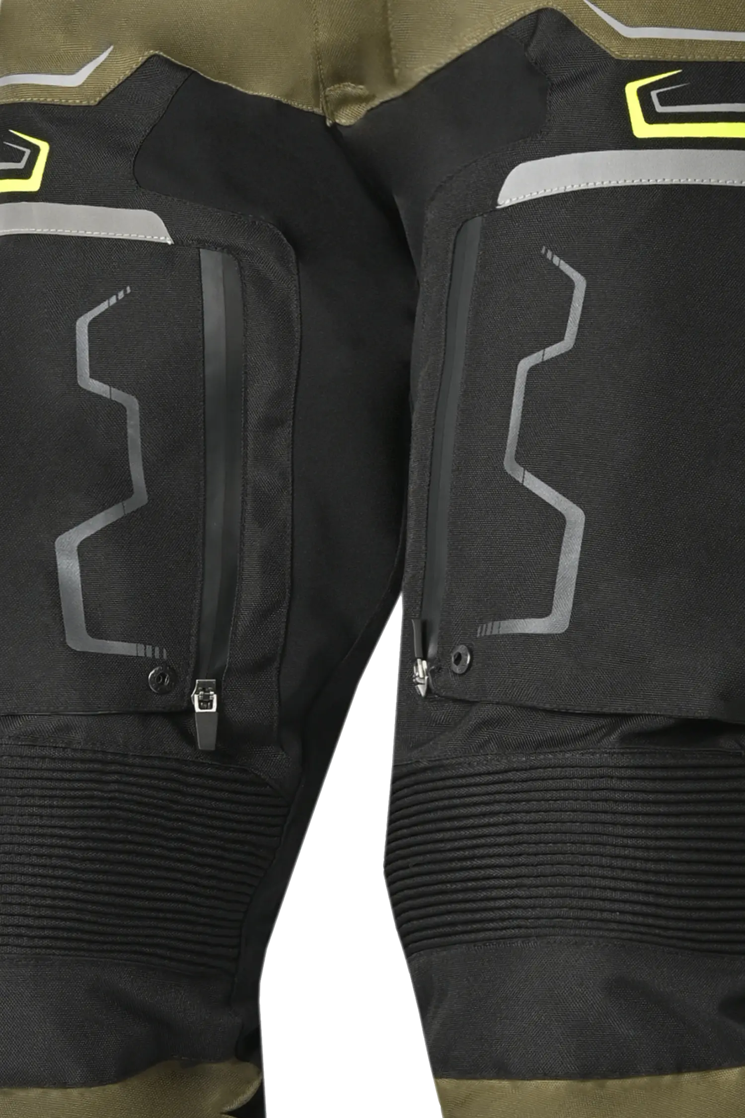 Bela Watson Pantaloni da moto touring Nero/Marrone/Giallo Fluor 