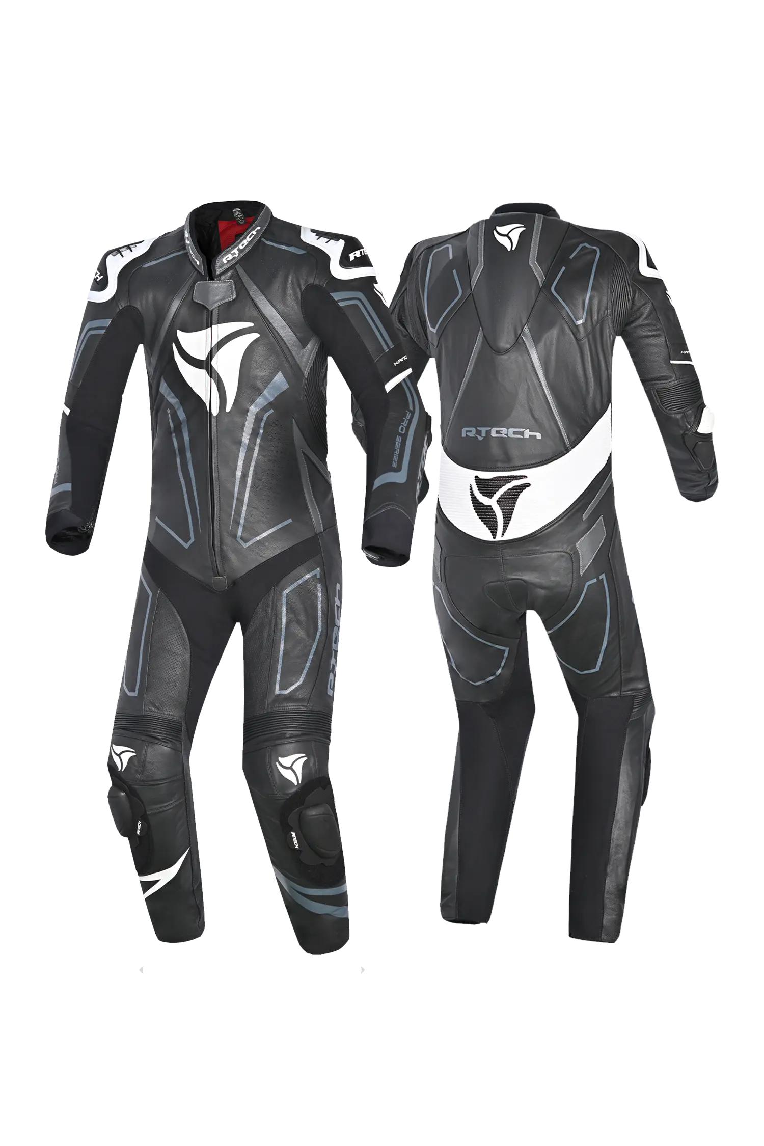 R-Tech Rising Star Kangaroo Mix Tuta Moto Intera Nero/Bianco 