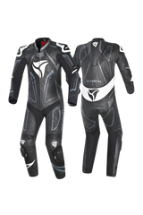 R-Tech Rising Star Kangaroo Mix Tuta Moto Intera Nero/Bianco 