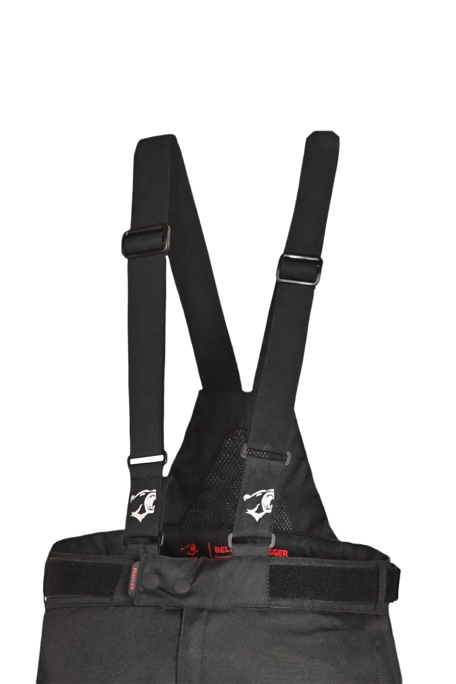 BELA - Pantaloni Calm Digger 30L in tessuto nero/rosso 