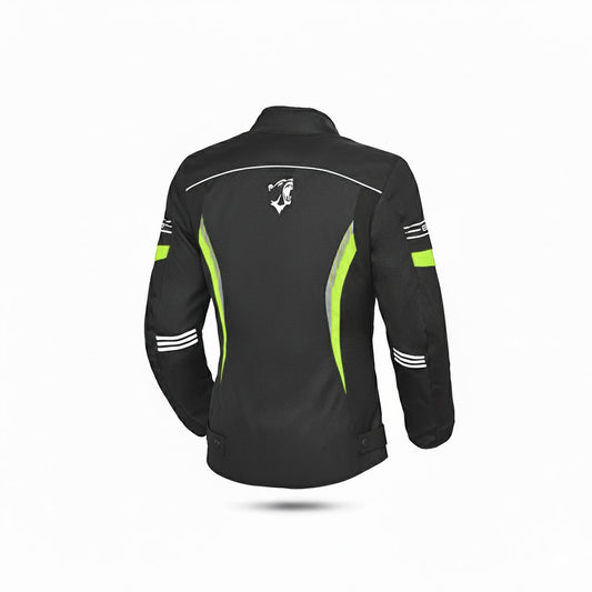 BELA BRADLEY GIACCA MOTO DA DONNA NERO GIALLO FLUO