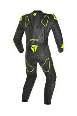 R-Tech rising star Kangaroo Mix Tuta Moto Pelle Racing Intera Nero/Giallo 