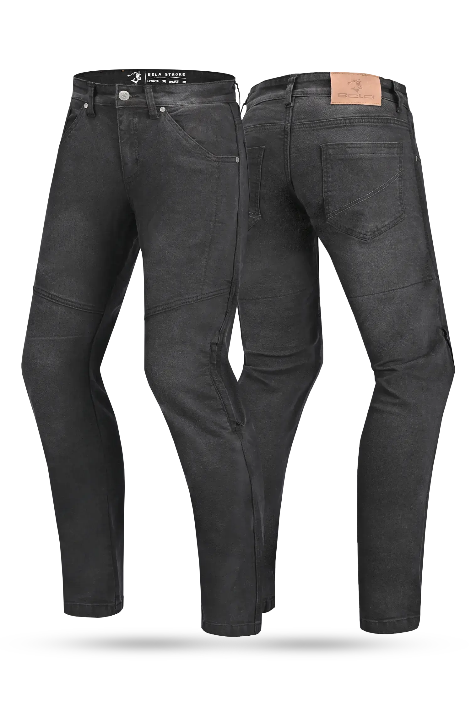 BELA Stroke 30 Cucitura Interna Jeans Denim Nero 