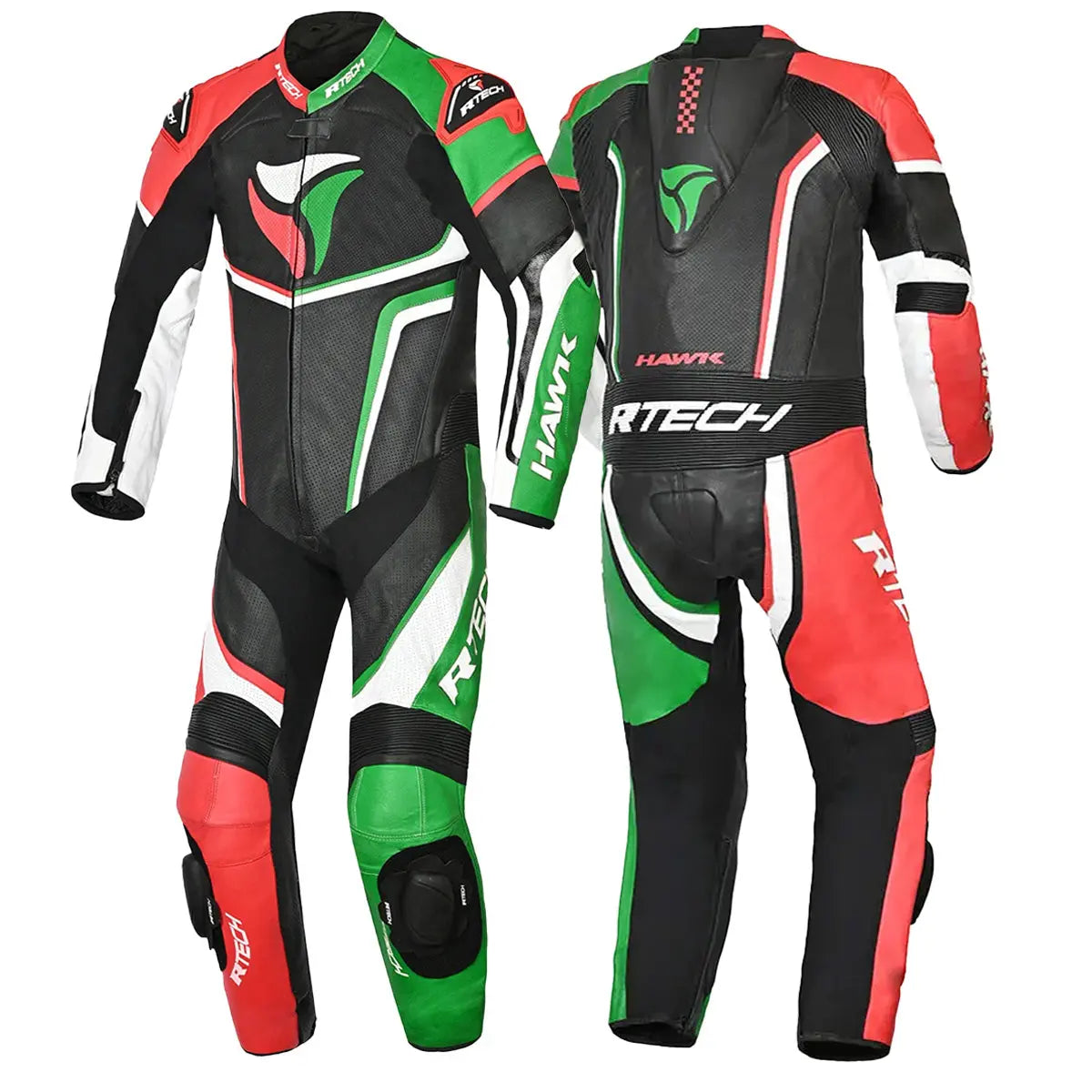 R-Tech Hawk 1 Pc Nero Bianca verde rosso 