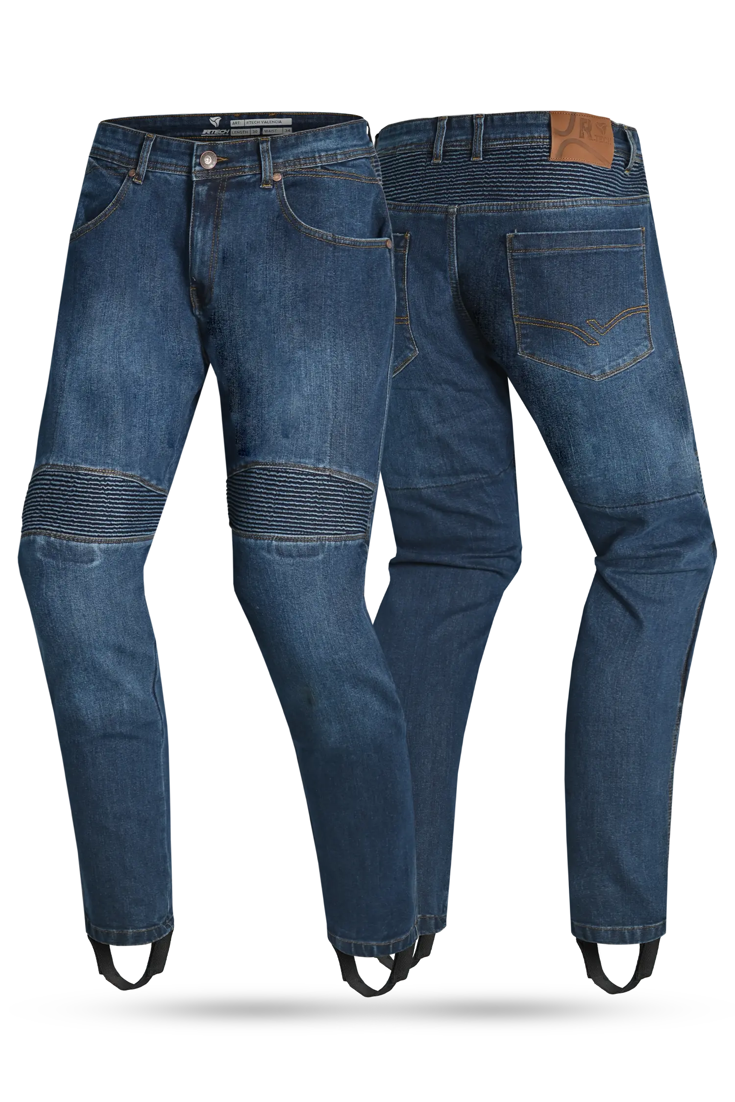 R-tech Valencia Omologato CE  livello AA  Jeanss UOMO BLU 34L 