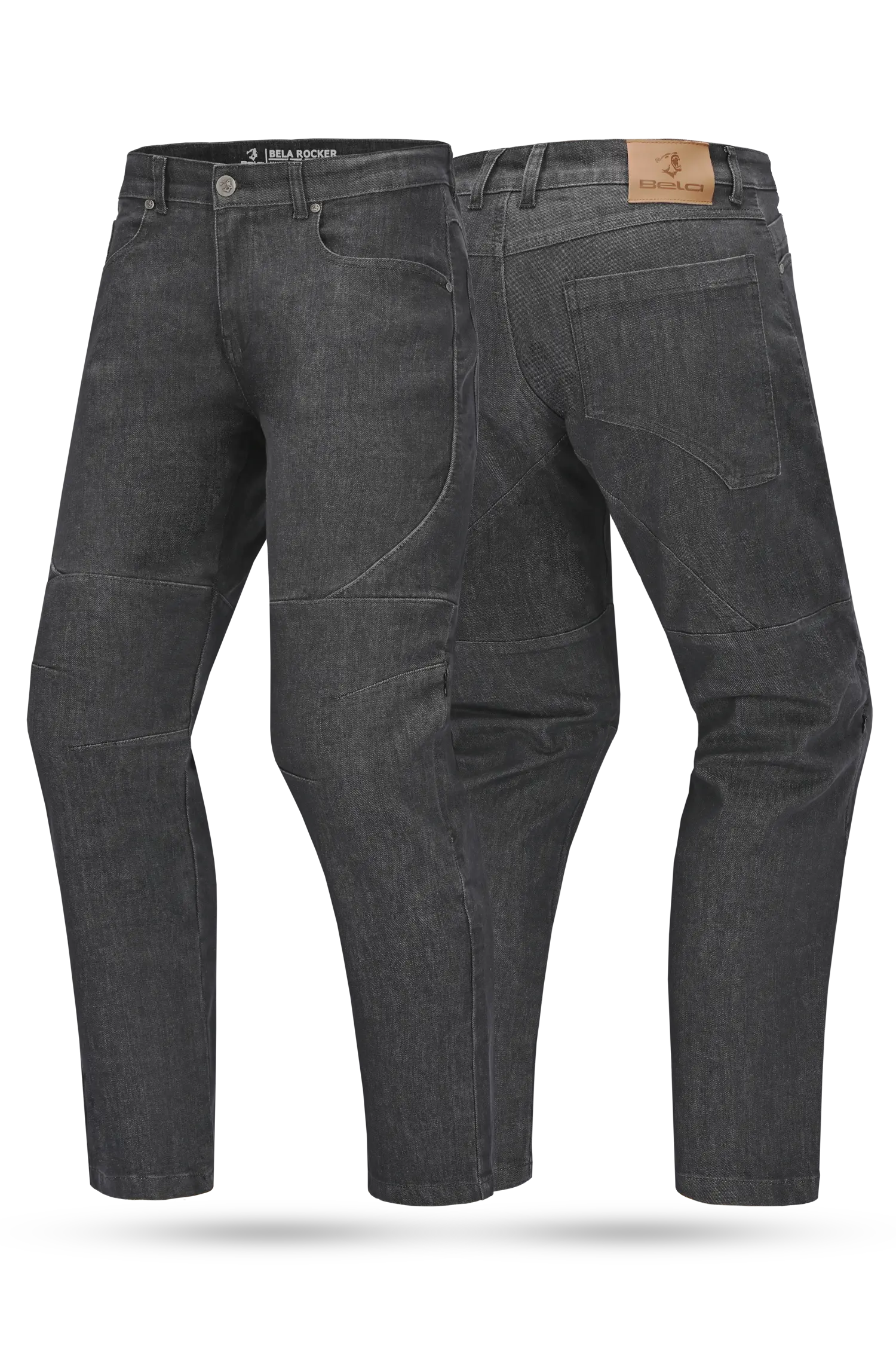 BELA Pantalon Rocker 30L Inseam Denim Jeans CE Vaquero Gris 