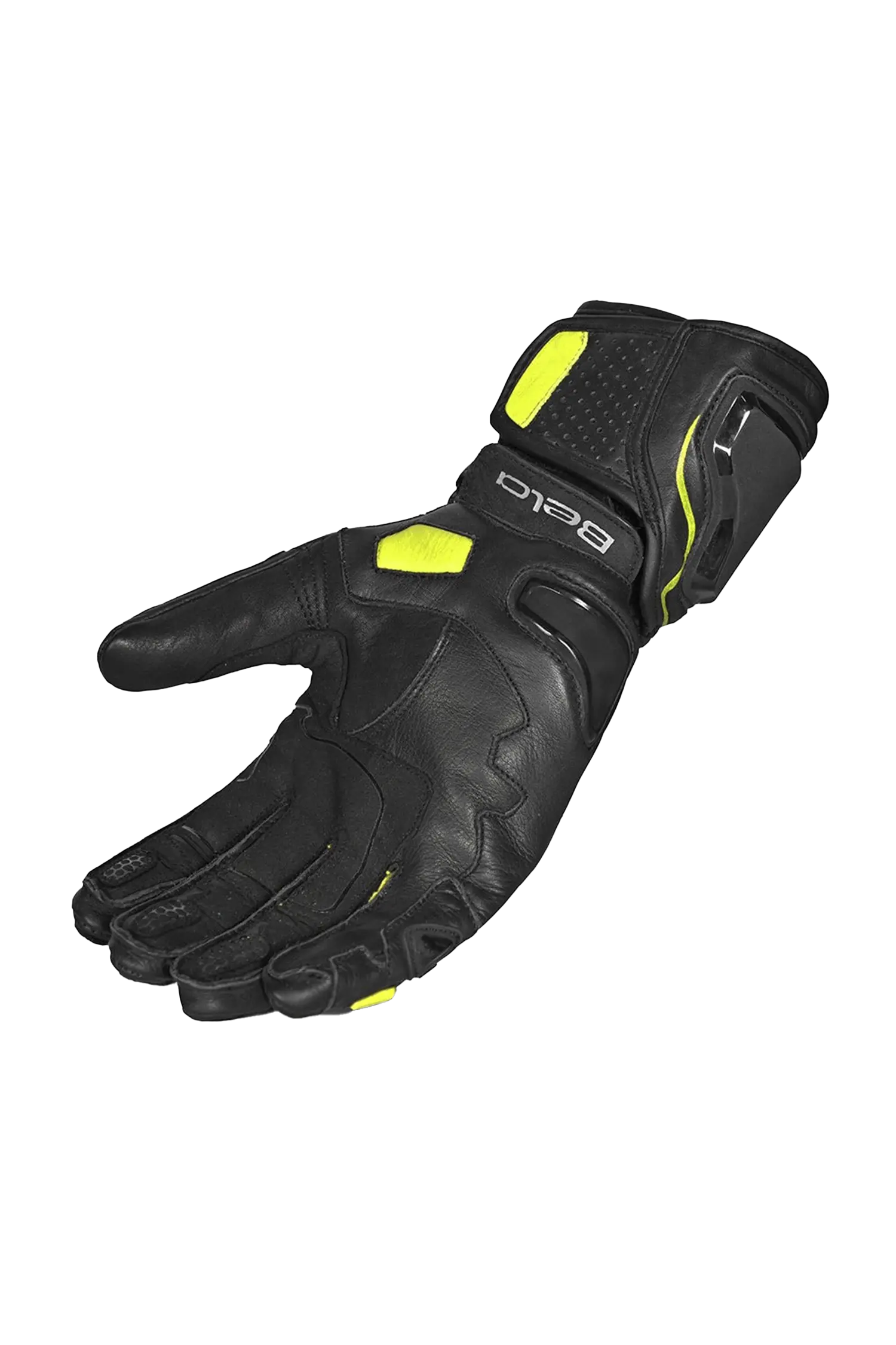 BELA Venom RS Guanti da corsa da Donna- Neri / Giallo Fluorescente 