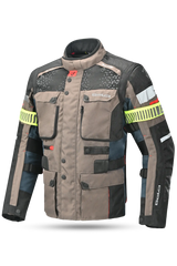 Bela Cross Road Extreme WP Giacca Tre strati moto per uomo Navy Blue / Marron ( Maniche removibili ) 