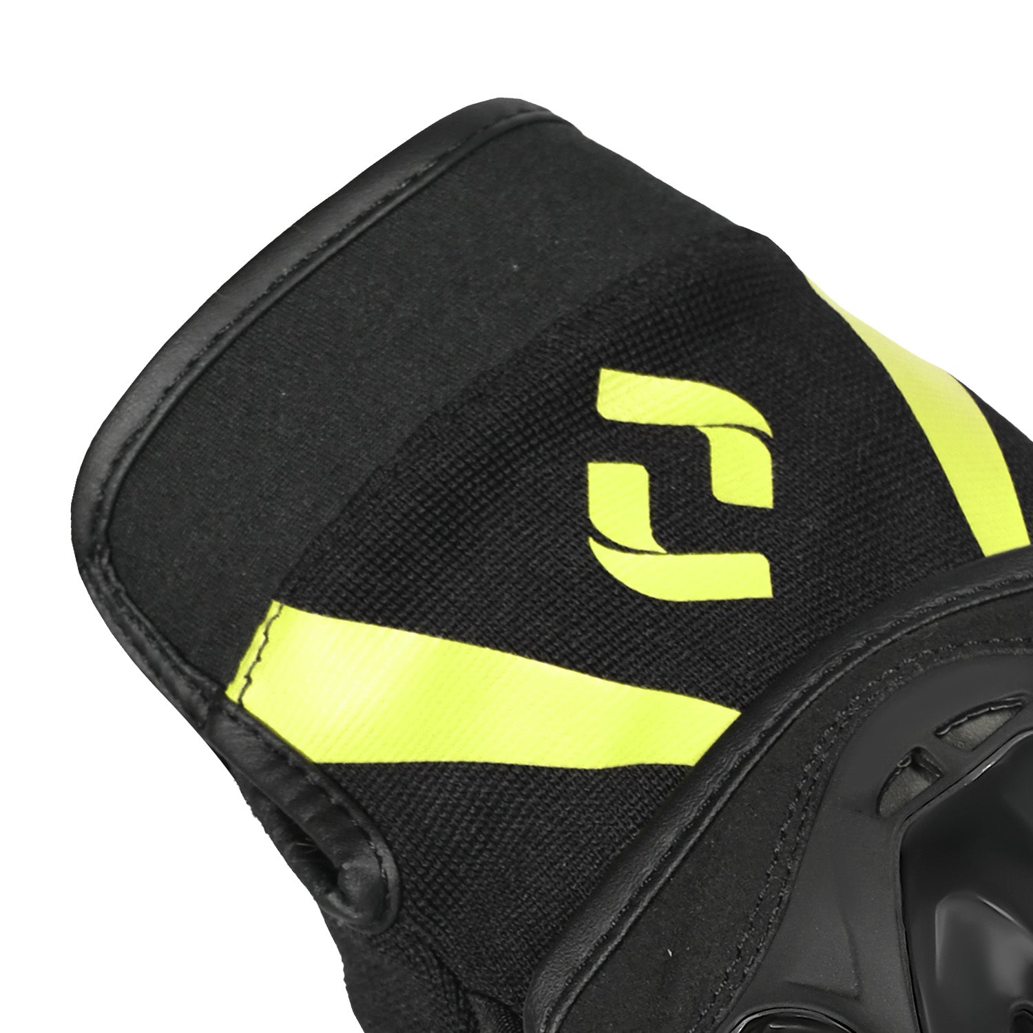 SHUA - SHOT GUANTI DA MOTO IN TESSUTO NERO GIALLO FLUO 